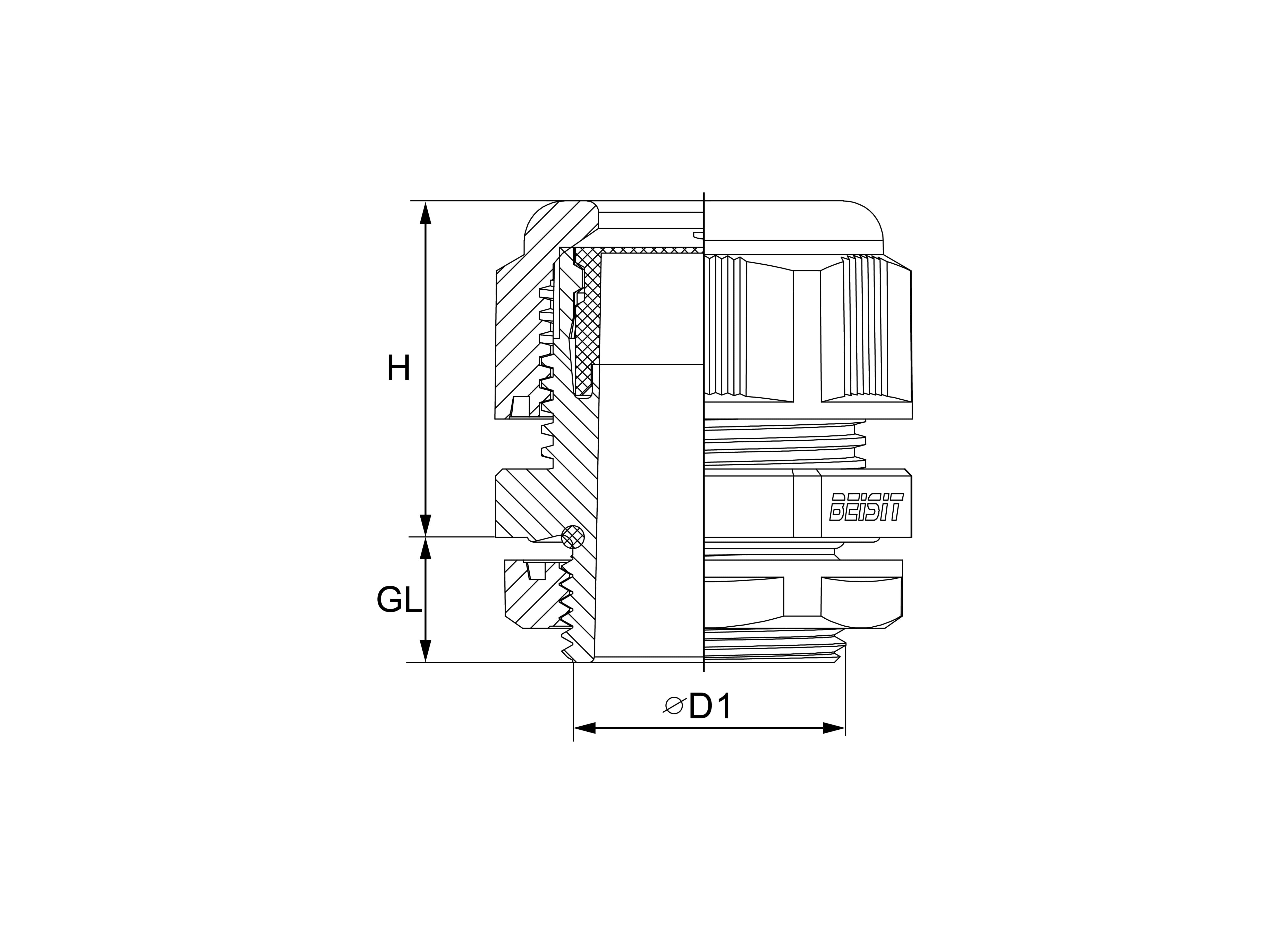 M10x1.5 尼龙电缆固定头